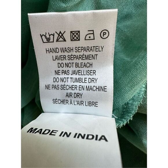 Barok Paris Floral Off The Shoulder Cotton Blend Maxi Dress In Seafoam Size M - Picture 8 of 8